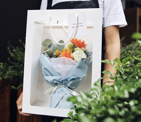 Harga yang bagus Kemasan kantong kertas biodegradable dengan jendela untuk hadiah grosir 450gm on line