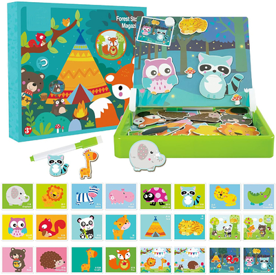Harga yang bagus Puzzle Hewan Hutan Puzzle Magnetik Untuk Anak Preschooler Untuk Anak Usia 4-8 60pcs on line