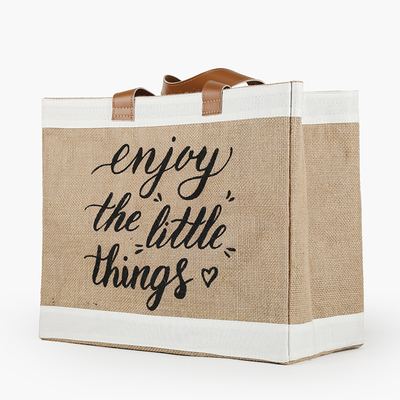 Harga yang bagus Tas Jute Tote Besar yang Diterbitkan Tas Hessian yang Disesuaikan untuk Hadiah Kembali on line