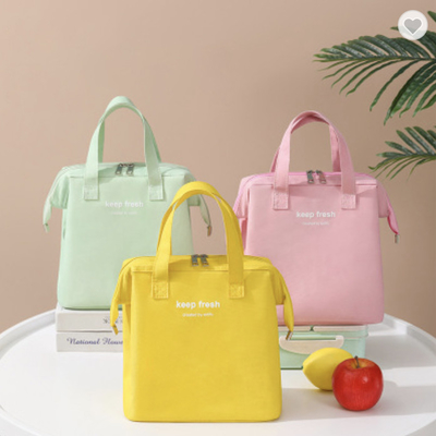 Harga yang bagus Keranjang Warna Isolasi Cooler Tas Termal Bento Box Carry Bag Dengan Percetakan Disesuaikan on line