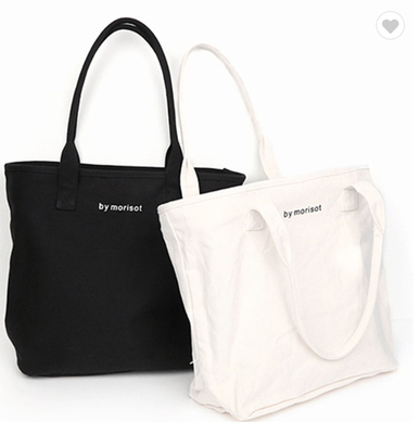 Harga yang bagus Daur Ulang 10oz 12oz Putih Hitam Kanvas Tote Bag Organic Baja Untuk Wanita daring