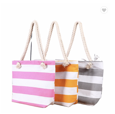 Harga yang bagus ODM stripe promosi Kantong Kain Katun Untuk Belanja di Supermarket daring