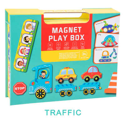 Harga yang bagus OEM Pendidikan Magnetic Puzzle Box Traffic Tema Untuk 2 Tahun Anak-anak on line