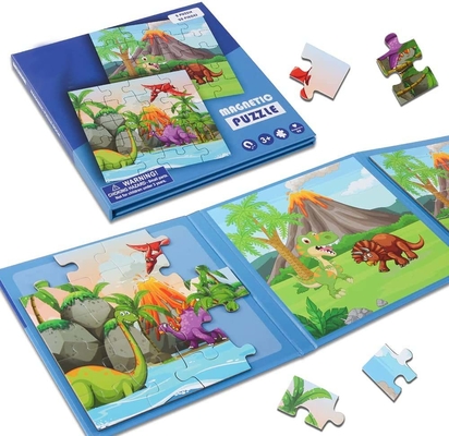 Harga yang bagus Dinosaurus Puzzle Magnetik Kayu Untuk Anak Kecil 3 5 6 Tahun Usia 2 - 20 Piece on line