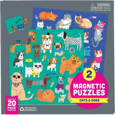 Harga yang bagus Kucing Anjing Magnetic Jigsaw Puzzle 6,5 x 6,5 